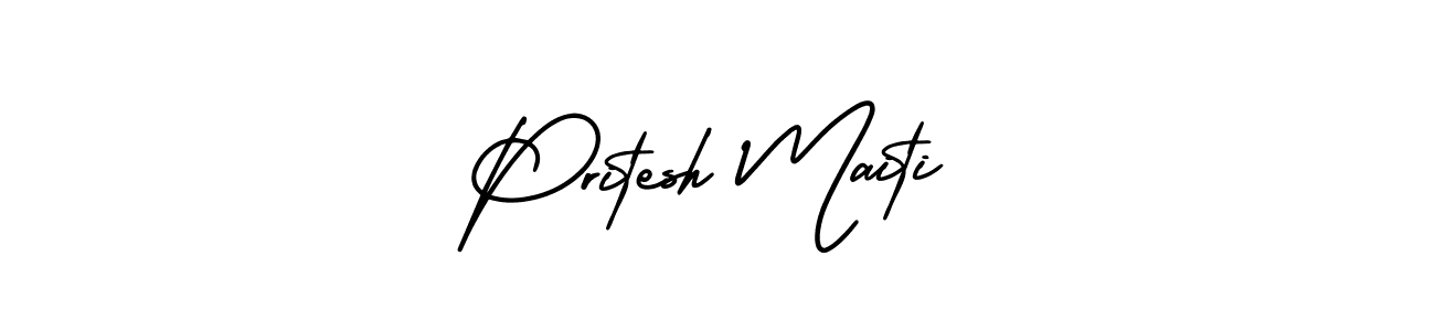 Create a beautiful signature design for name Pritesh Maiti. With this signature (AmerikaSignatureDemo-Regular) fonts, you can make a handwritten signature for free. Pritesh Maiti signature style 3 images and pictures png