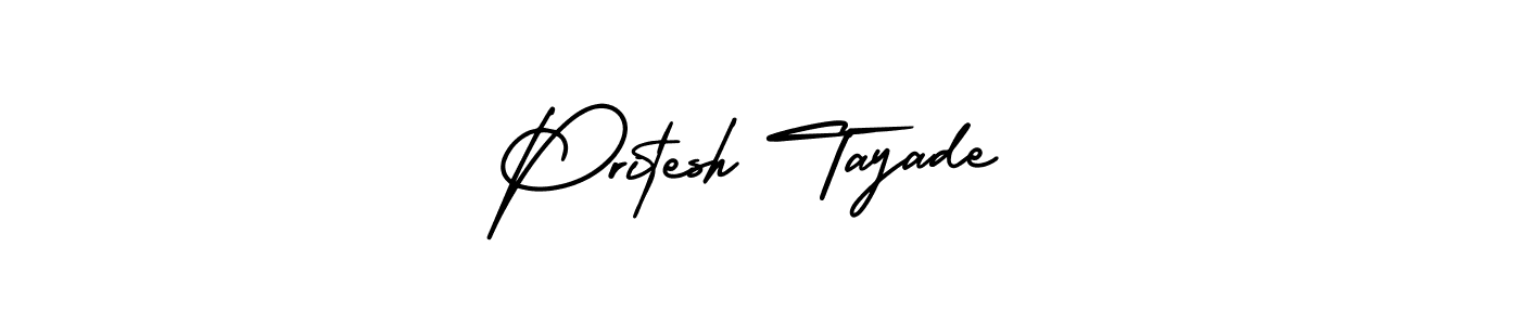 How to make Pritesh Tayade name signature. Use AmerikaSignatureDemo-Regular style for creating short signs online. This is the latest handwritten sign. Pritesh Tayade signature style 3 images and pictures png