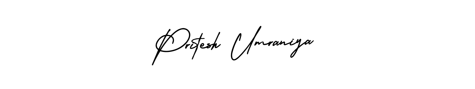 Use a signature maker to create a handwritten signature online. With this signature software, you can design (AmerikaSignatureDemo-Regular) your own signature for name Pritesh Umraniya. Pritesh Umraniya signature style 3 images and pictures png