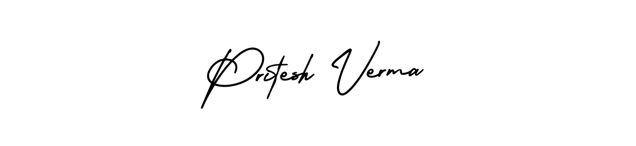 AmerikaSignatureDemo-Regular is a professional signature style that is perfect for those who want to add a touch of class to their signature. It is also a great choice for those who want to make their signature more unique. Get Pritesh Verma name to fancy signature for free. Pritesh Verma signature style 3 images and pictures png