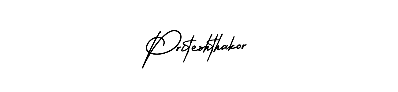 How to Draw Priteshthakor signature style? AmerikaSignatureDemo-Regular is a latest design signature styles for name Priteshthakor. Priteshthakor signature style 3 images and pictures png