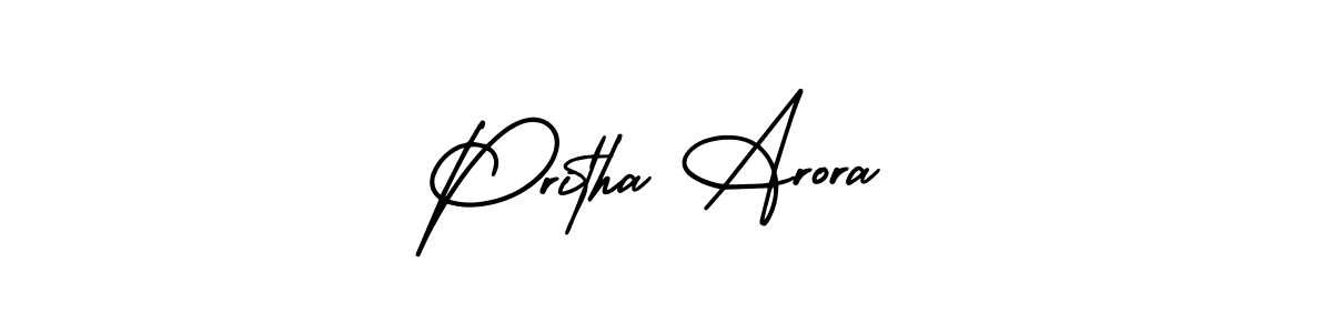 Also we have Pritha Arora name is the best signature style. Create professional handwritten signature collection using AmerikaSignatureDemo-Regular autograph style. Pritha Arora signature style 3 images and pictures png