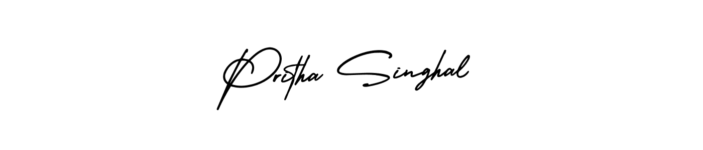 Make a short Pritha Singhal signature style. Manage your documents anywhere anytime using AmerikaSignatureDemo-Regular. Create and add eSignatures, submit forms, share and send files easily. Pritha Singhal signature style 3 images and pictures png