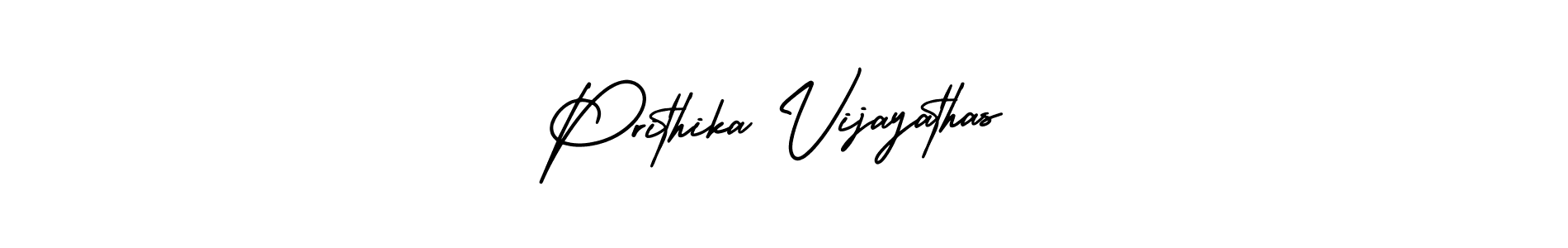 How to Draw Prithika Vijayathas signature style? AmerikaSignatureDemo-Regular is a latest design signature styles for name Prithika Vijayathas. Prithika Vijayathas signature style 3 images and pictures png