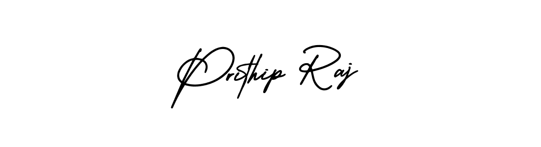 You should practise on your own different ways (AmerikaSignatureDemo-Regular) to write your name (Prithip Raj) in signature. don't let someone else do it for you. Prithip Raj signature style 3 images and pictures png