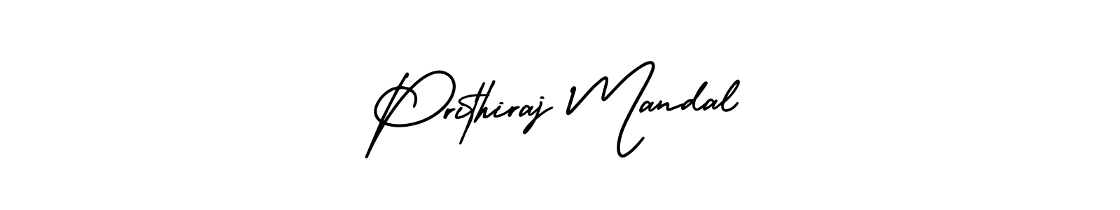 This is the best signature style for the Prithiraj Mandal name. Also you like these signature font (AmerikaSignatureDemo-Regular). Mix name signature. Prithiraj Mandal signature style 3 images and pictures png