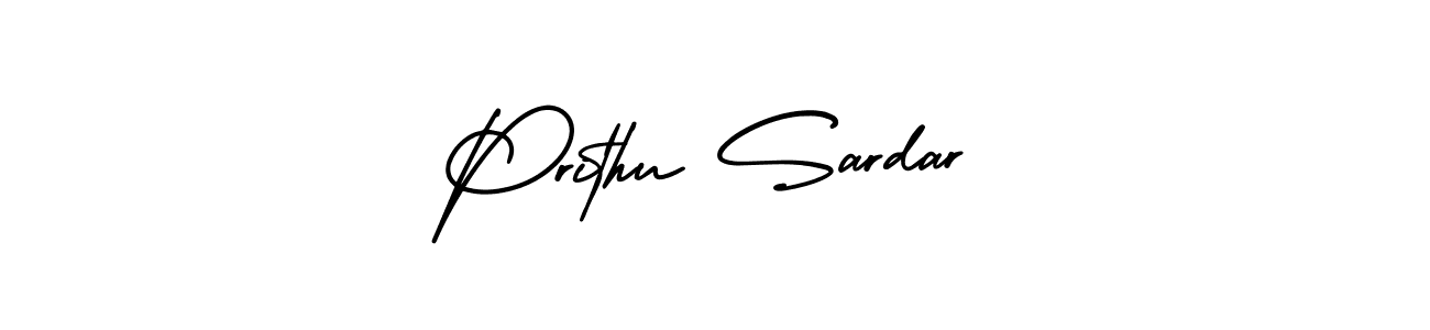 Prithu Sardar stylish signature style. Best Handwritten Sign (AmerikaSignatureDemo-Regular) for my name. Handwritten Signature Collection Ideas for my name Prithu Sardar. Prithu Sardar signature style 3 images and pictures png