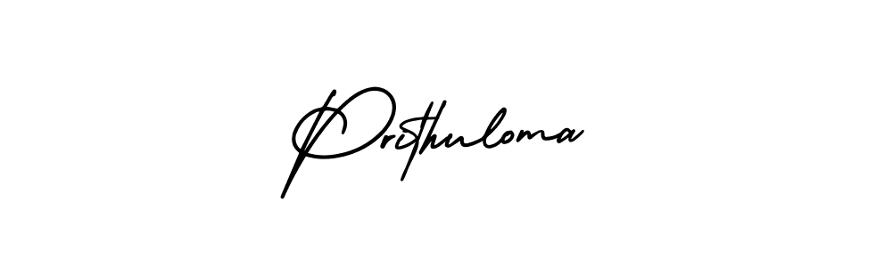 How to make Prithuloma signature? AmerikaSignatureDemo-Regular is a professional autograph style. Create handwritten signature for Prithuloma name. Prithuloma signature style 3 images and pictures png