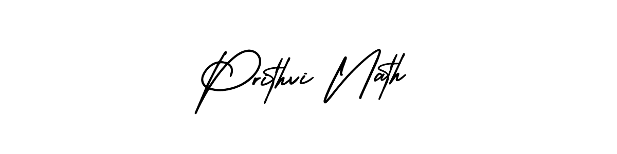 You should practise on your own different ways (AmerikaSignatureDemo-Regular) to write your name (Prithvi Nath) in signature. don't let someone else do it for you. Prithvi Nath signature style 3 images and pictures png