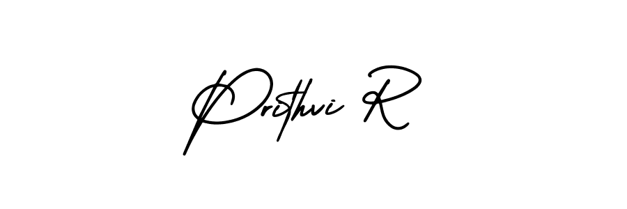 How to Draw Prithvi R signature style? AmerikaSignatureDemo-Regular is a latest design signature styles for name Prithvi R. Prithvi R signature style 3 images and pictures png