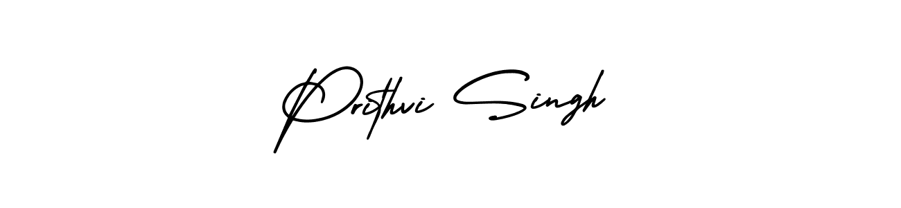 The best way (AmerikaSignatureDemo-Regular) to make a short signature is to pick only two or three words in your name. The name Prithvi Singh include a total of six letters. For converting this name. Prithvi Singh signature style 3 images and pictures png
