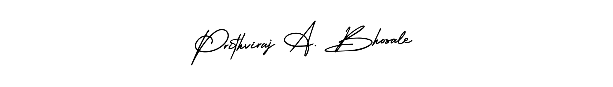 Use a signature maker to create a handwritten signature online. With this signature software, you can design (AmerikaSignatureDemo-Regular) your own signature for name Prithviraj A. Bhosale. Prithviraj A. Bhosale signature style 3 images and pictures png