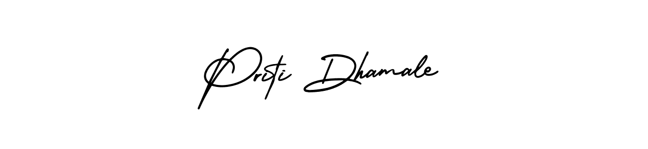 Create a beautiful signature design for name Priti Dhamale. With this signature (AmerikaSignatureDemo-Regular) fonts, you can make a handwritten signature for free. Priti Dhamale signature style 3 images and pictures png