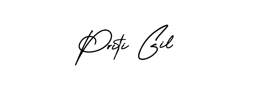 How to Draw Priti Gil signature style? AmerikaSignatureDemo-Regular is a latest design signature styles for name Priti Gil. Priti Gil signature style 3 images and pictures png