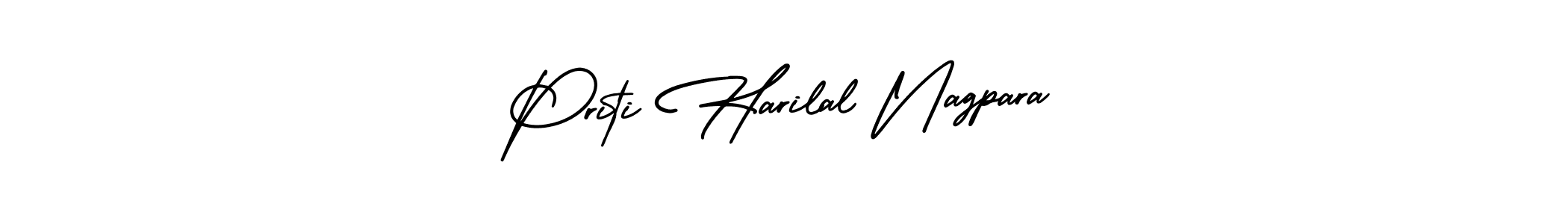 Also You can easily find your signature by using the search form. We will create Priti Harilal Nagpara name handwritten signature images for you free of cost using AmerikaSignatureDemo-Regular sign style. Priti Harilal Nagpara signature style 3 images and pictures png