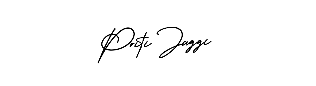 The best way (AmerikaSignatureDemo-Regular) to make a short signature is to pick only two or three words in your name. The name Priti Jaggi include a total of six letters. For converting this name. Priti Jaggi signature style 3 images and pictures png