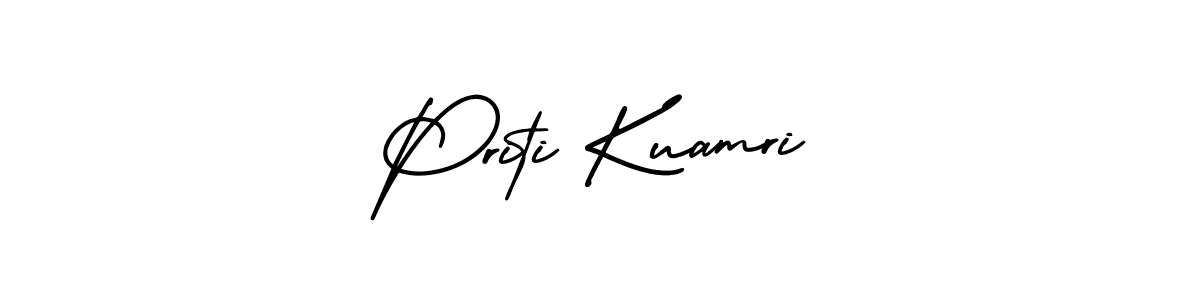 Use a signature maker to create a handwritten signature online. With this signature software, you can design (AmerikaSignatureDemo-Regular) your own signature for name Priti Kuamri. Priti Kuamri signature style 3 images and pictures png