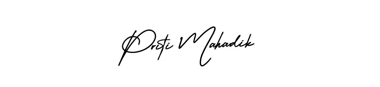 Make a beautiful signature design for name Priti Mahadik. Use this online signature maker to create a handwritten signature for free. Priti Mahadik signature style 3 images and pictures png