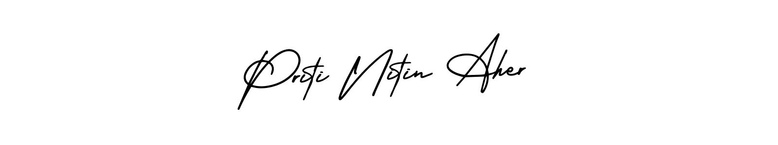 Best and Professional Signature Style for Priti Nitin Aher. AmerikaSignatureDemo-Regular Best Signature Style Collection. Priti Nitin Aher signature style 3 images and pictures png
