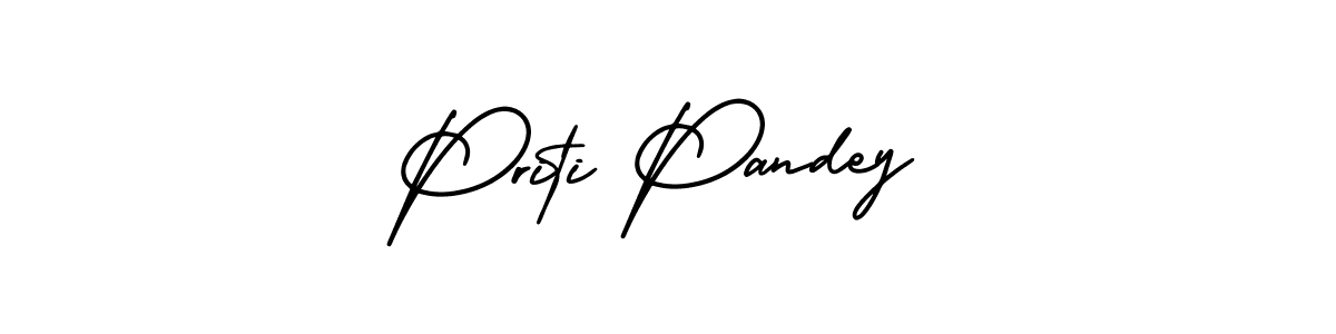 Also You can easily find your signature by using the search form. We will create Priti Pandey name handwritten signature images for you free of cost using AmerikaSignatureDemo-Regular sign style. Priti Pandey signature style 3 images and pictures png