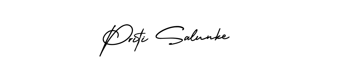 Create a beautiful signature design for name Priti Salunke. With this signature (AmerikaSignatureDemo-Regular) fonts, you can make a handwritten signature for free. Priti Salunke signature style 3 images and pictures png