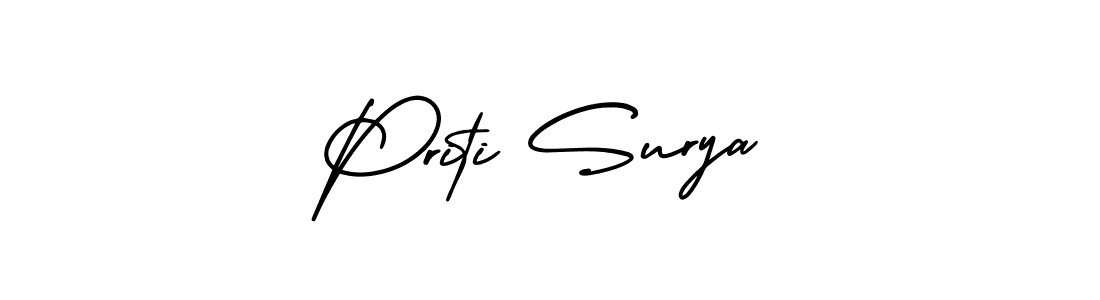 Use a signature maker to create a handwritten signature online. With this signature software, you can design (AmerikaSignatureDemo-Regular) your own signature for name Priti Surya. Priti Surya signature style 3 images and pictures png