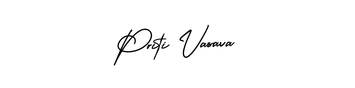 if you are searching for the best signature style for your name Priti Vasava. so please give up your signature search. here we have designed multiple signature styles  using AmerikaSignatureDemo-Regular. Priti Vasava signature style 3 images and pictures png