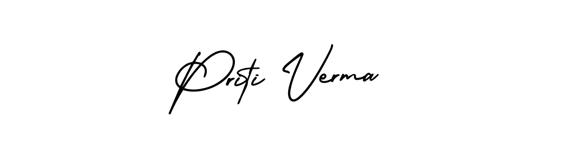 Make a beautiful signature design for name Priti Verma. Use this online signature maker to create a handwritten signature for free. Priti Verma signature style 3 images and pictures png