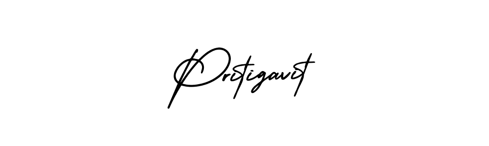 How to make Pritigavit signature? AmerikaSignatureDemo-Regular is a professional autograph style. Create handwritten signature for Pritigavit name. Pritigavit signature style 3 images and pictures png