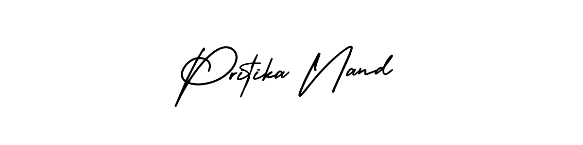 Make a beautiful signature design for name Pritika Nand. With this signature (AmerikaSignatureDemo-Regular) style, you can create a handwritten signature for free. Pritika Nand signature style 3 images and pictures png