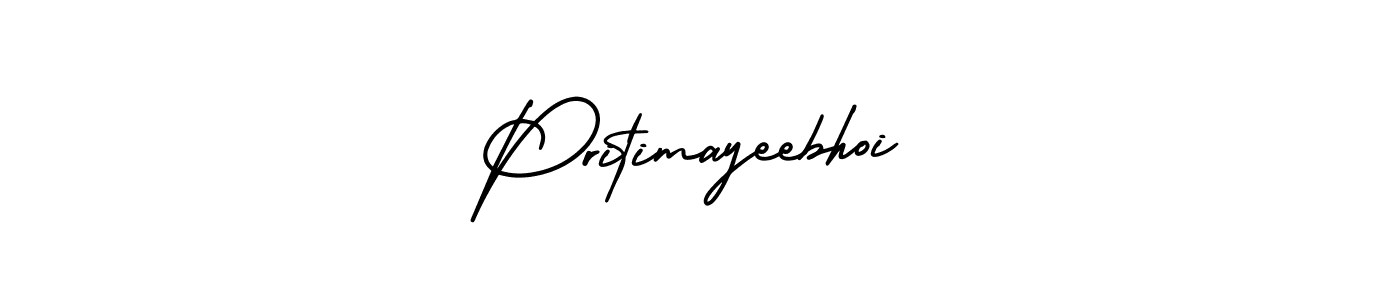 You should practise on your own different ways (AmerikaSignatureDemo-Regular) to write your name (Pritimayeebhoi) in signature. don't let someone else do it for you. Pritimayeebhoi signature style 3 images and pictures png