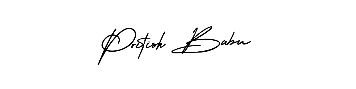 Also we have Pritish Babu name is the best signature style. Create professional handwritten signature collection using AmerikaSignatureDemo-Regular autograph style. Pritish Babu signature style 3 images and pictures png