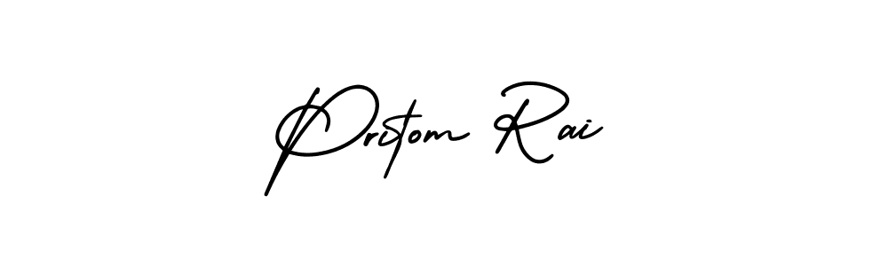 if you are searching for the best signature style for your name Pritom Rai. so please give up your signature search. here we have designed multiple signature styles  using AmerikaSignatureDemo-Regular. Pritom Rai signature style 3 images and pictures png