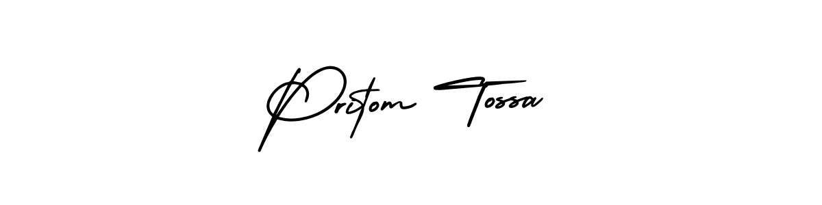 How to make Pritom Tossa signature? AmerikaSignatureDemo-Regular is a professional autograph style. Create handwritten signature for Pritom Tossa name. Pritom Tossa signature style 3 images and pictures png
