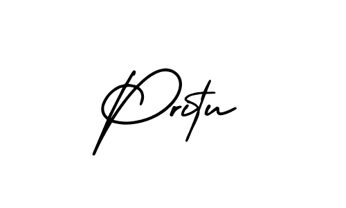 Use a signature maker to create a handwritten signature online. With this signature software, you can design (AmerikaSignatureDemo-Regular) your own signature for name Pritu. Pritu signature style 3 images and pictures png