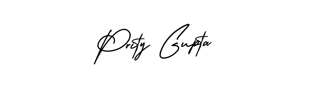 How to make Prity Gupta signature? AmerikaSignatureDemo-Regular is a professional autograph style. Create handwritten signature for Prity Gupta name. Prity Gupta signature style 3 images and pictures png