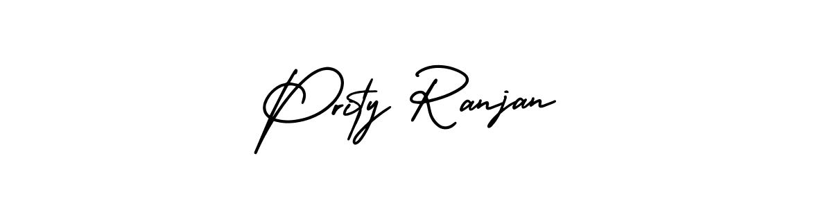 You should practise on your own different ways (AmerikaSignatureDemo-Regular) to write your name (Prity Ranjan) in signature. don't let someone else do it for you. Prity Ranjan signature style 3 images and pictures png