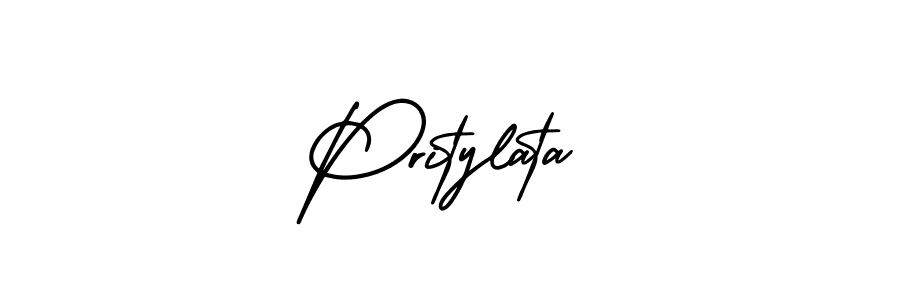 It looks lik you need a new signature style for name Pritylata. Design unique handwritten (AmerikaSignatureDemo-Regular) signature with our free signature maker in just a few clicks. Pritylata signature style 3 images and pictures png