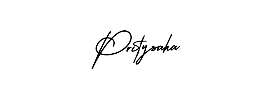 Create a beautiful signature design for name Pritysaha. With this signature (AmerikaSignatureDemo-Regular) fonts, you can make a handwritten signature for free. Pritysaha signature style 3 images and pictures png