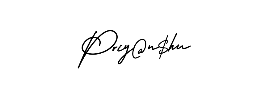 Create a beautiful signature design for name Priy@n$hu. With this signature (AmerikaSignatureDemo-Regular) fonts, you can make a handwritten signature for free. Priy@n$hu signature style 3 images and pictures png