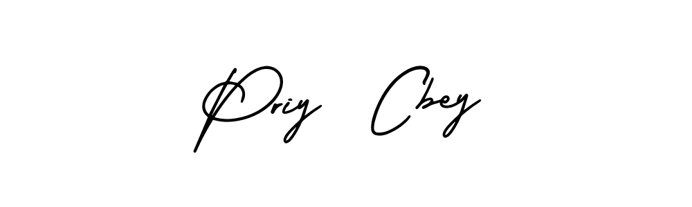 This is the best signature style for the Priy  Cbey name. Also you like these signature font (AmerikaSignatureDemo-Regular). Mix name signature. Priy  Cbey signature style 3 images and pictures png