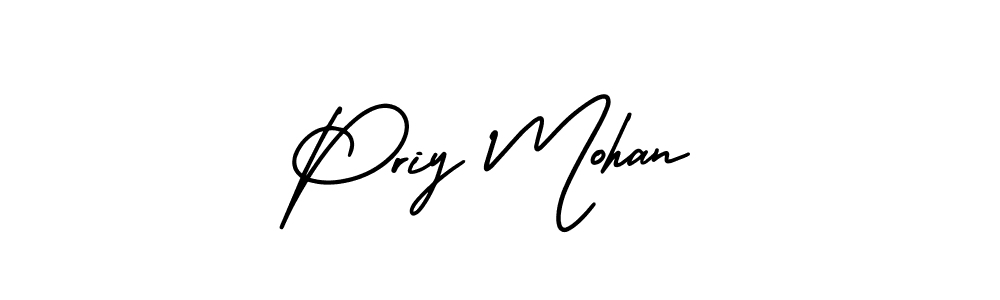 if you are searching for the best signature style for your name Priy Mohan. so please give up your signature search. here we have designed multiple signature styles  using AmerikaSignatureDemo-Regular. Priy Mohan signature style 3 images and pictures png