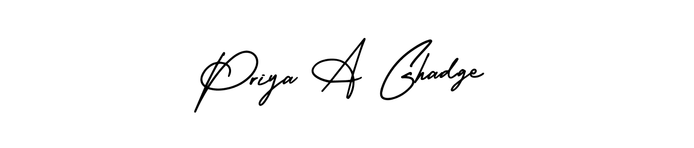 How to make Priya A Ghadge signature? AmerikaSignatureDemo-Regular is a professional autograph style. Create handwritten signature for Priya A Ghadge name. Priya A Ghadge signature style 3 images and pictures png