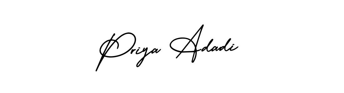 Priya Adadi stylish signature style. Best Handwritten Sign (AmerikaSignatureDemo-Regular) for my name. Handwritten Signature Collection Ideas for my name Priya Adadi. Priya Adadi signature style 3 images and pictures png