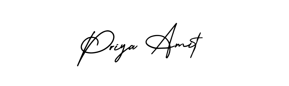 Best and Professional Signature Style for Priya Amit. AmerikaSignatureDemo-Regular Best Signature Style Collection. Priya Amit signature style 3 images and pictures png