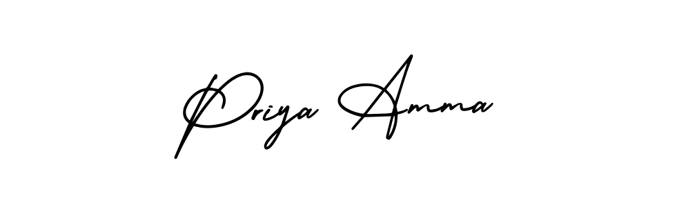 Priya Amma stylish signature style. Best Handwritten Sign (AmerikaSignatureDemo-Regular) for my name. Handwritten Signature Collection Ideas for my name Priya Amma. Priya Amma signature style 3 images and pictures png