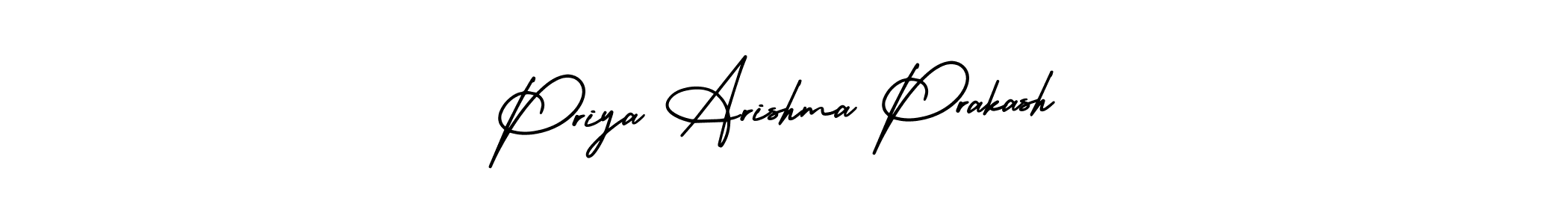 Design your own signature with our free online signature maker. With this signature software, you can create a handwritten (AmerikaSignatureDemo-Regular) signature for name Priya Arishma Prakash. Priya Arishma Prakash signature style 3 images and pictures png