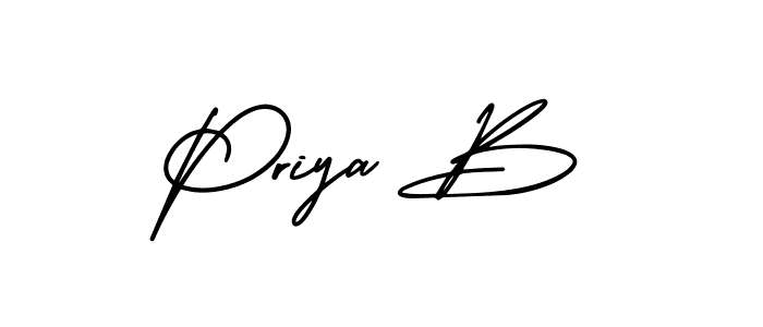 Also we have Priya B name is the best signature style. Create professional handwritten signature collection using AmerikaSignatureDemo-Regular autograph style. Priya B signature style 3 images and pictures png