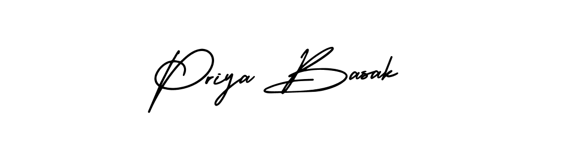 Make a beautiful signature design for name Priya Basak. With this signature (AmerikaSignatureDemo-Regular) style, you can create a handwritten signature for free. Priya Basak signature style 3 images and pictures png