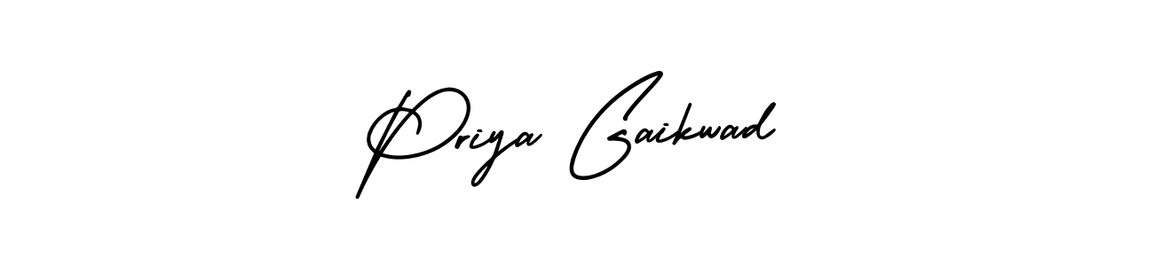 How to make Priya Gaikwad name signature. Use AmerikaSignatureDemo-Regular style for creating short signs online. This is the latest handwritten sign. Priya Gaikwad signature style 3 images and pictures png